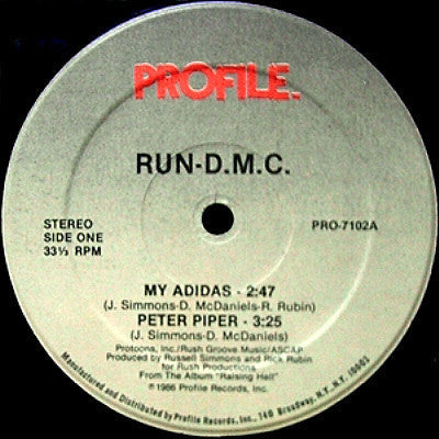 Run-DMC - My Adidas (VINYL 12" SINGLE) | Mint (M) Generic Love Vinyl Records