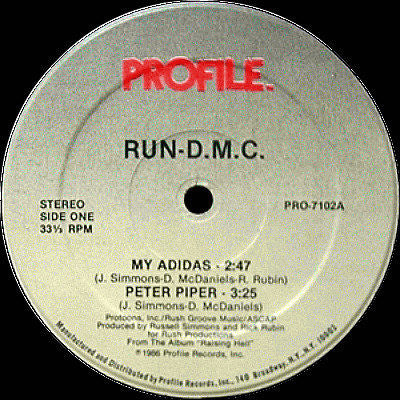 Run-DMC - My Adidas (VINYL 12" SINGLE) | Mint (M) Generic Love Vinyl Records