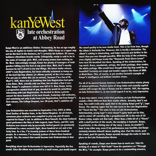 Kanye West - Late Orchestration | Mint (M) Mint (M) Love Vinyl Records