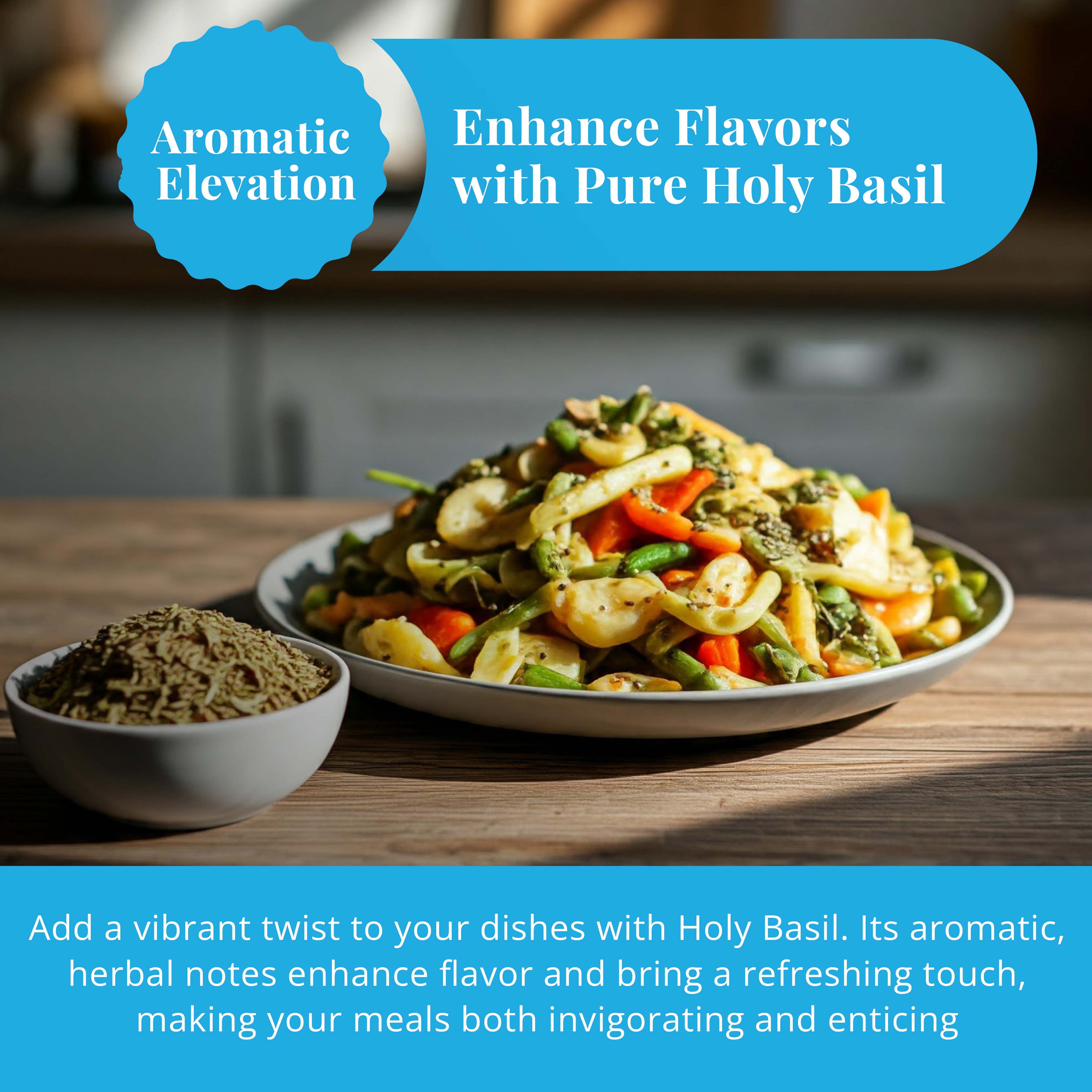 Akshit Holy Basil Leaves, Naturally Dried Leaves, 100% Pure Holy Basil (Tulsi) Tea , No Caffeine, No Additives, Vegan - 2.6oz Akshit