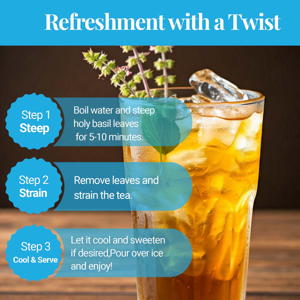 Akshit Dried Tulsi / Holy Basil Leaves | Tulsi Tea | Holy Basil Tea - 2.6oz Akshit