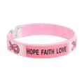 Hope, Faith, Love Pink Ribbon Bangle Bracelets The Awareness Company