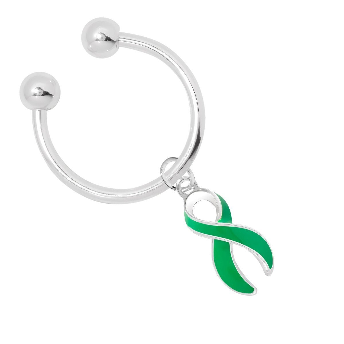 Horseshoe Style Green Ribbon Key Chains The Awareness Company