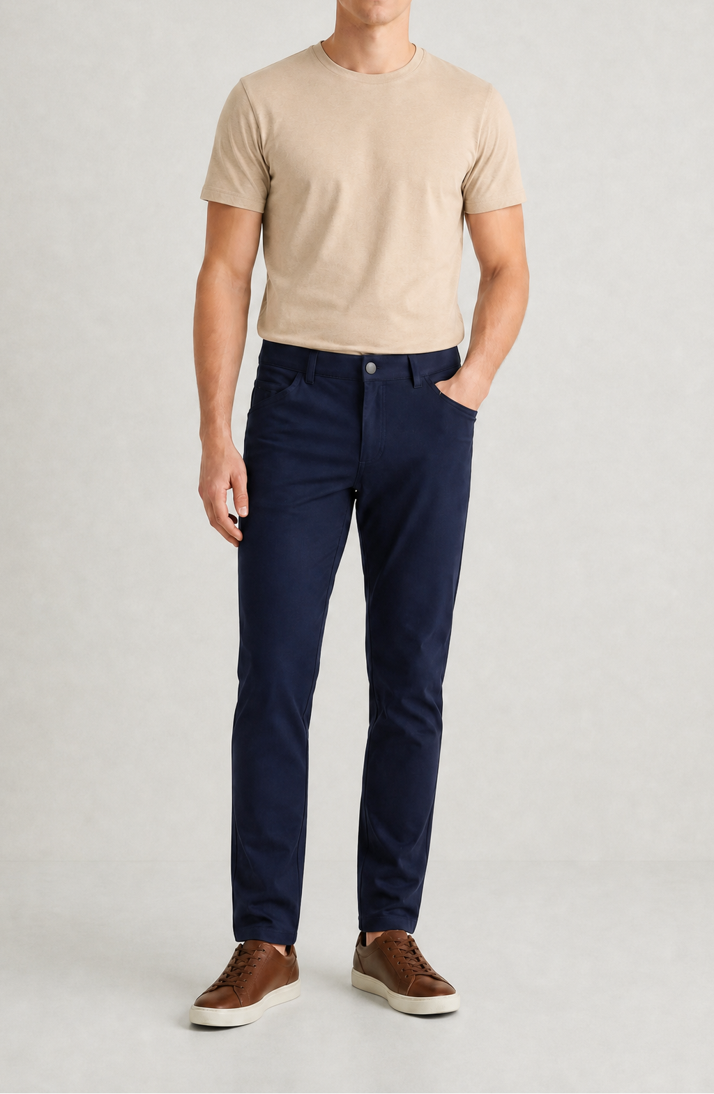 NEW & UPDATED Super - Stretch Men's Chinos //Casual// Navy - Performance Collection LEVINAS® Official