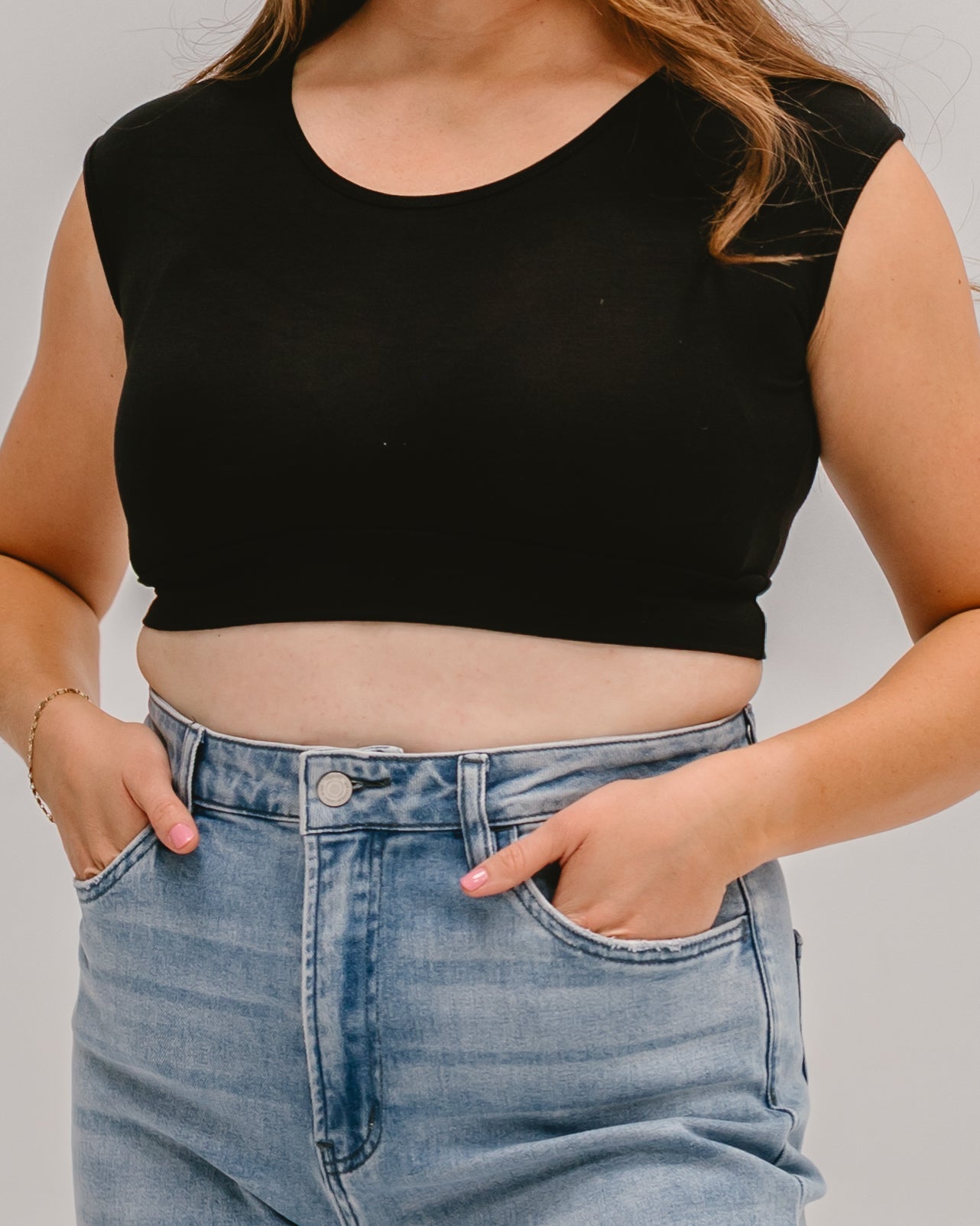 Classic Basic Cap Sleeve HALFTEE Layering Fashions