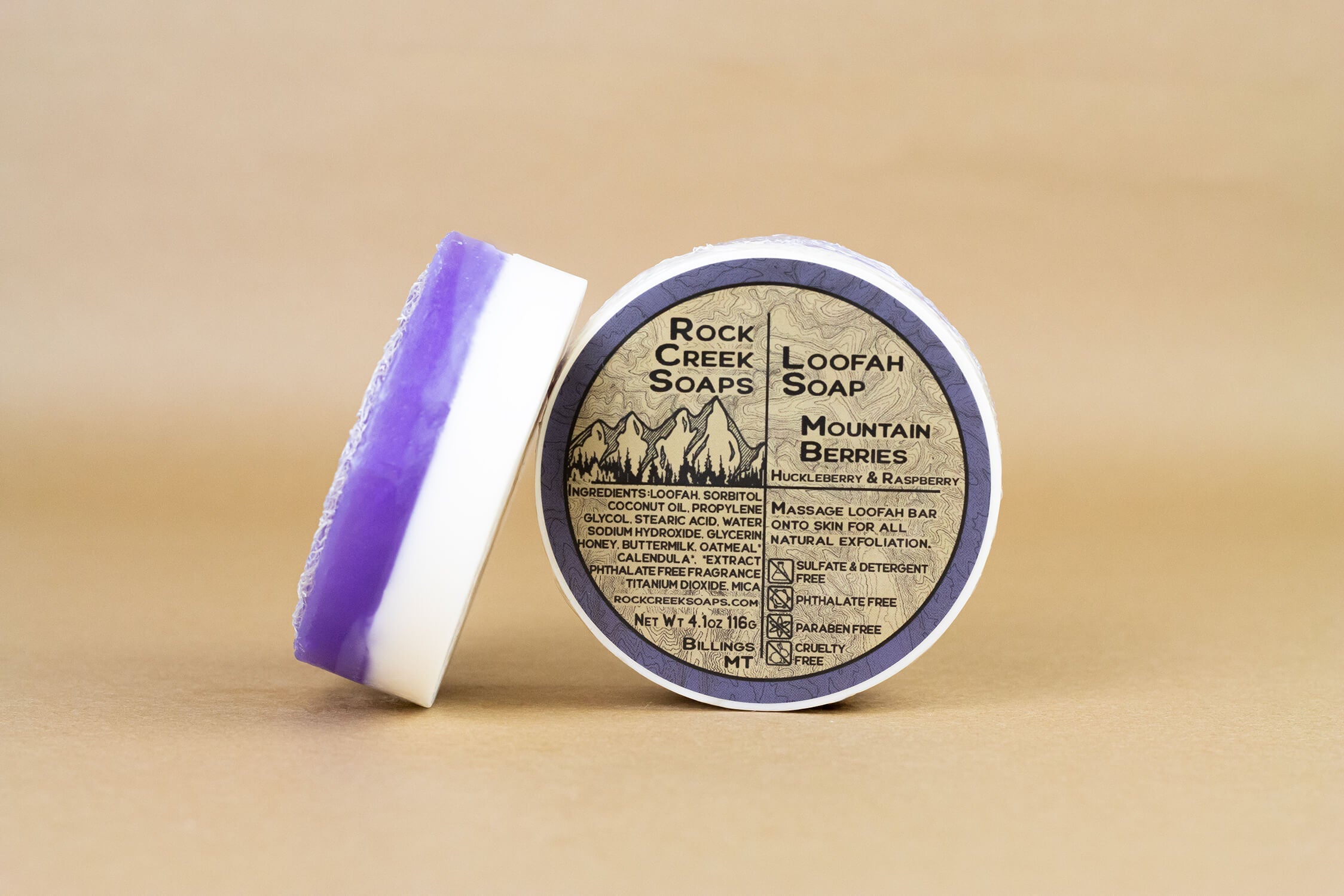 Loofah Soap | Mountain Berries Rock Creek Soaps