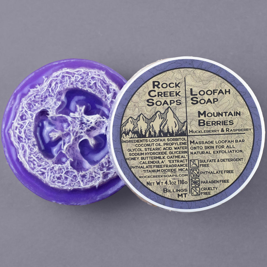 Loofah Soap | Mountain Berries Rock Creek Soaps
