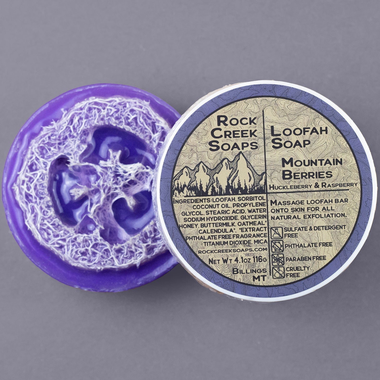 Loofah Soap | Mountain Berries Rock Creek Soaps