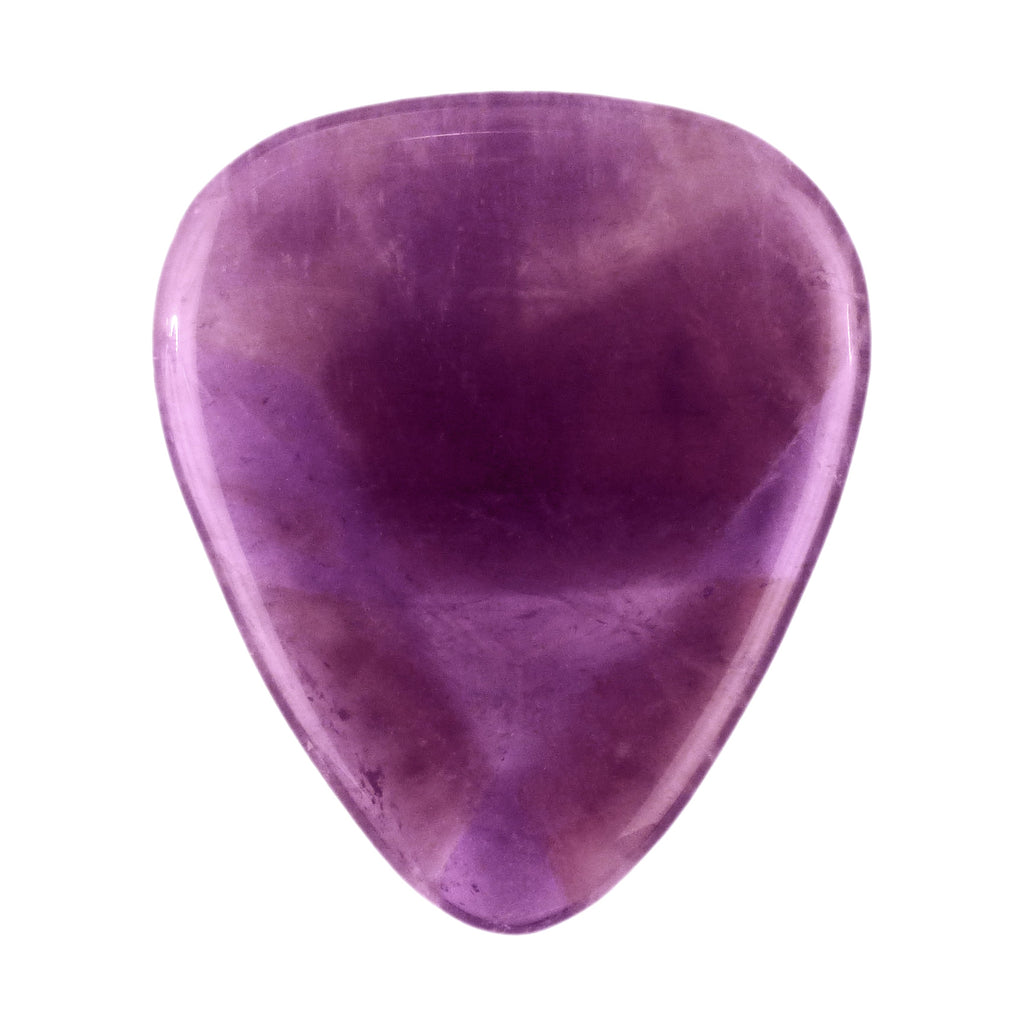 Amethyst Stone Guitar Or Bass Pick - 3.0 mm Ultra Heavy Gauge - 351 Shape - Specialty Handmade Gemstone Exotic Plectrum Exotic Plectrums