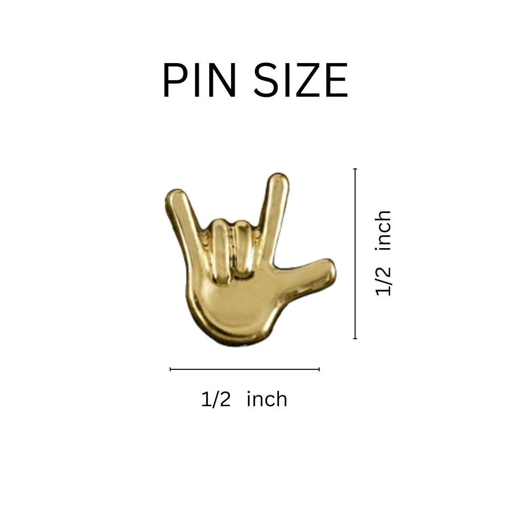 I Love You Sign Language Symbol Deaf Awareness Tac Pins The Awareness Company