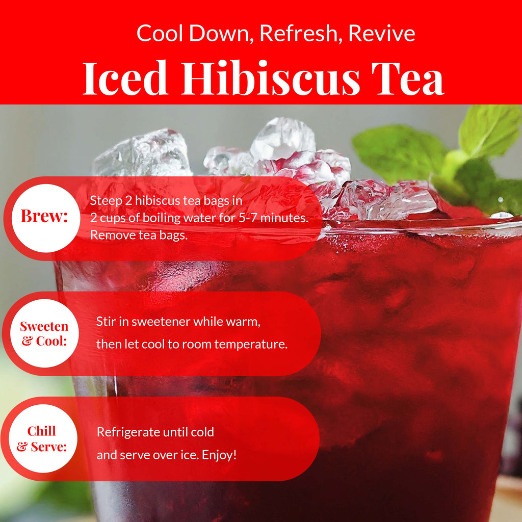Akshit 50 Hibiscus Ginger Tea Bags – Natural Hibiscus Tea - Stress Relieving & Energy Tea Akshit