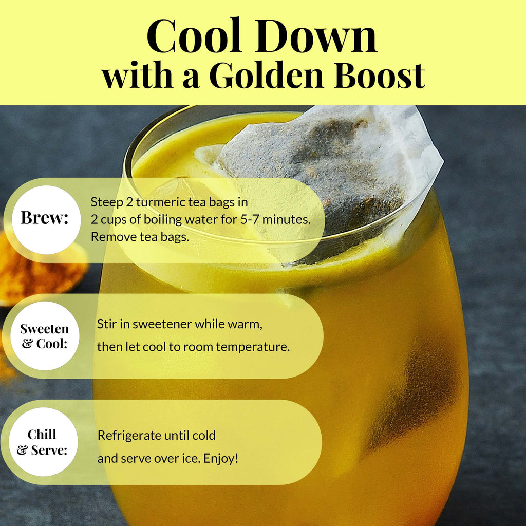 Akshit 75 Natural Turmeric Tea Bags | Peppermint, Lemongrass and Black Pepper Tea Blend, Te De Curcuma, Pure Tumeric Tea blend, Caffeine Free, Stress Relieving Herbal Tea, Non-Gmo. Pack of 1 Akshit