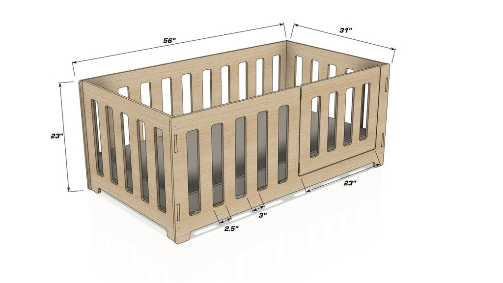 AVA- Floor Bed 21in Sides Bush Acres