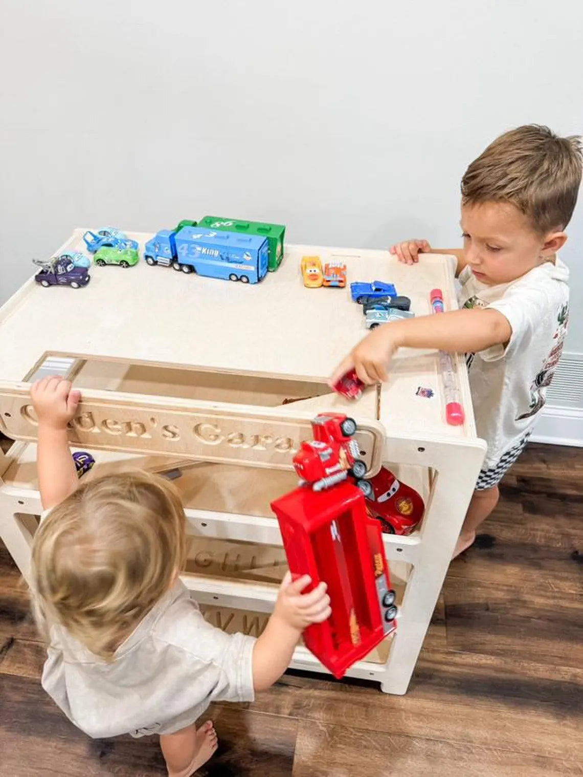 CADEN- Toy Car Ramp + Storage Bush Acres