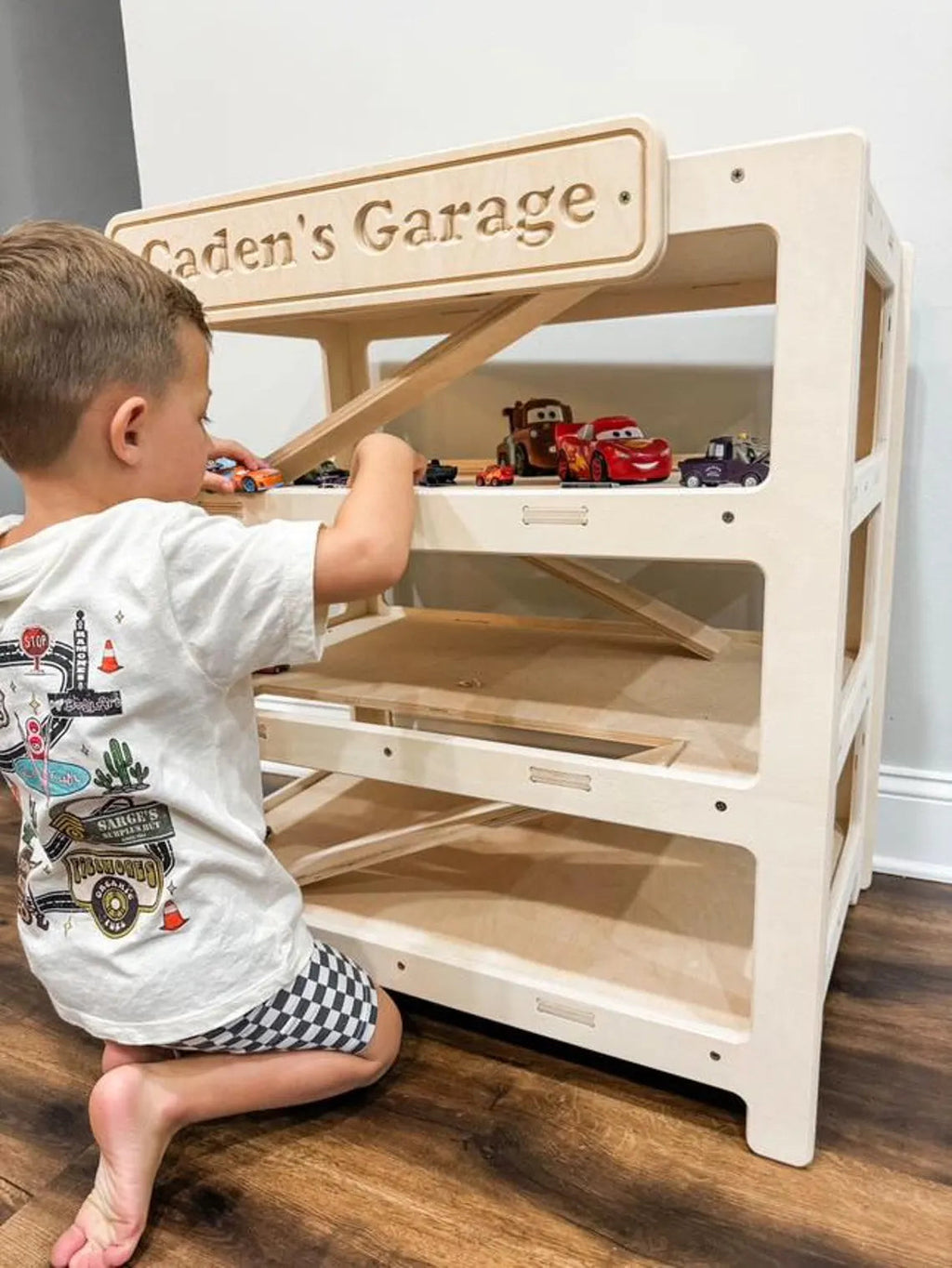 CADEN- Toy Car Ramp + Storage Bush Acres