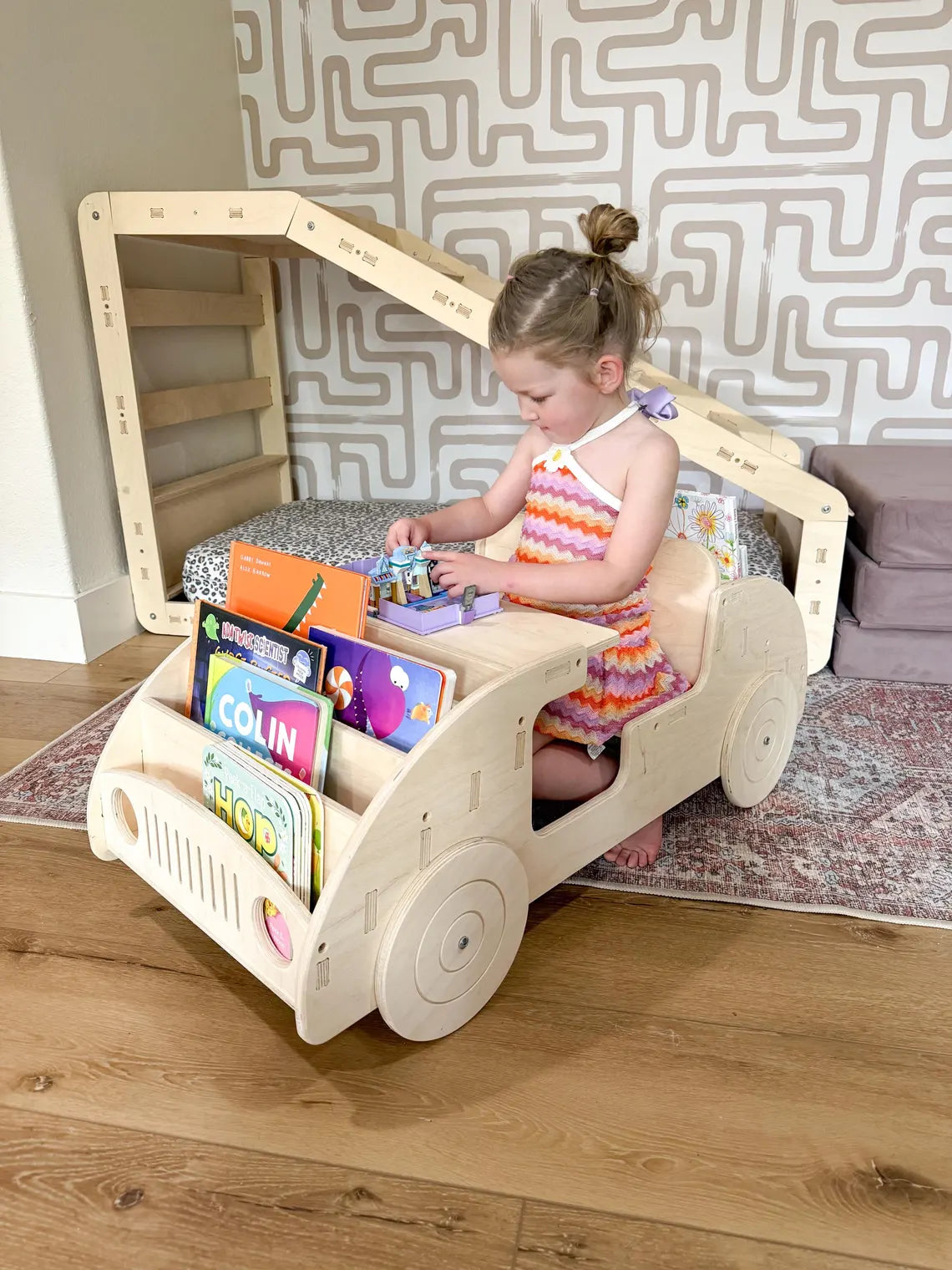 FELIX- Car Inspired Double Sided Bookshelf Bush Acres