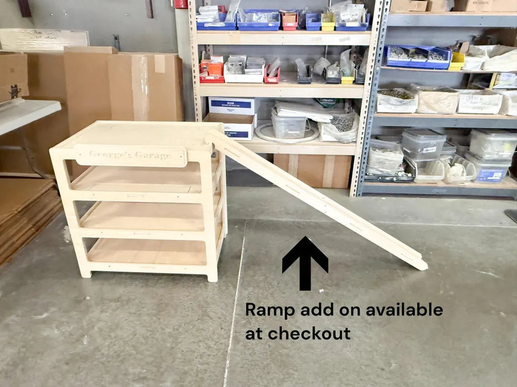 CADEN- Toy Car Ramp + Storage Bush Acres