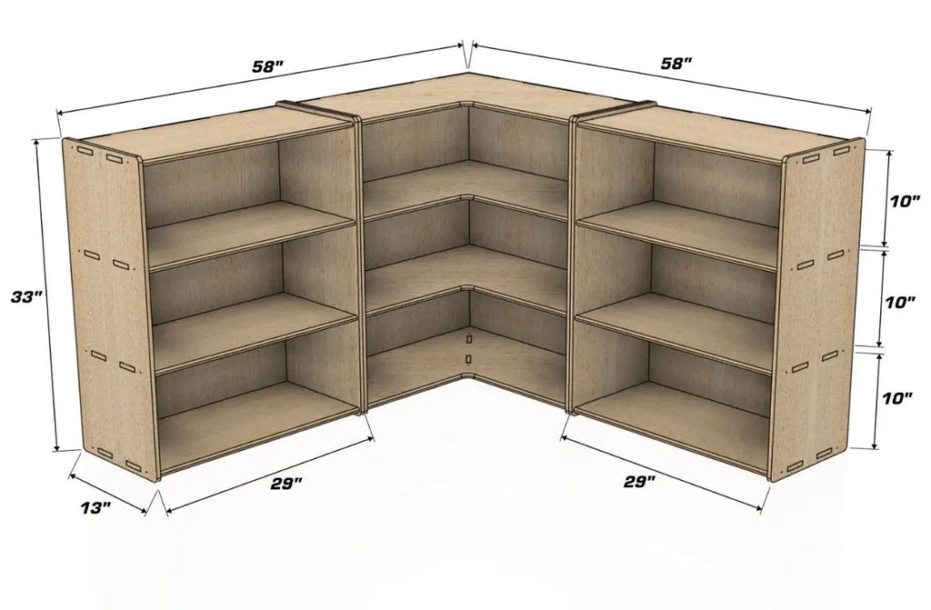 JARED BUNDLE- Corner Shelf Unit Bush Acres
