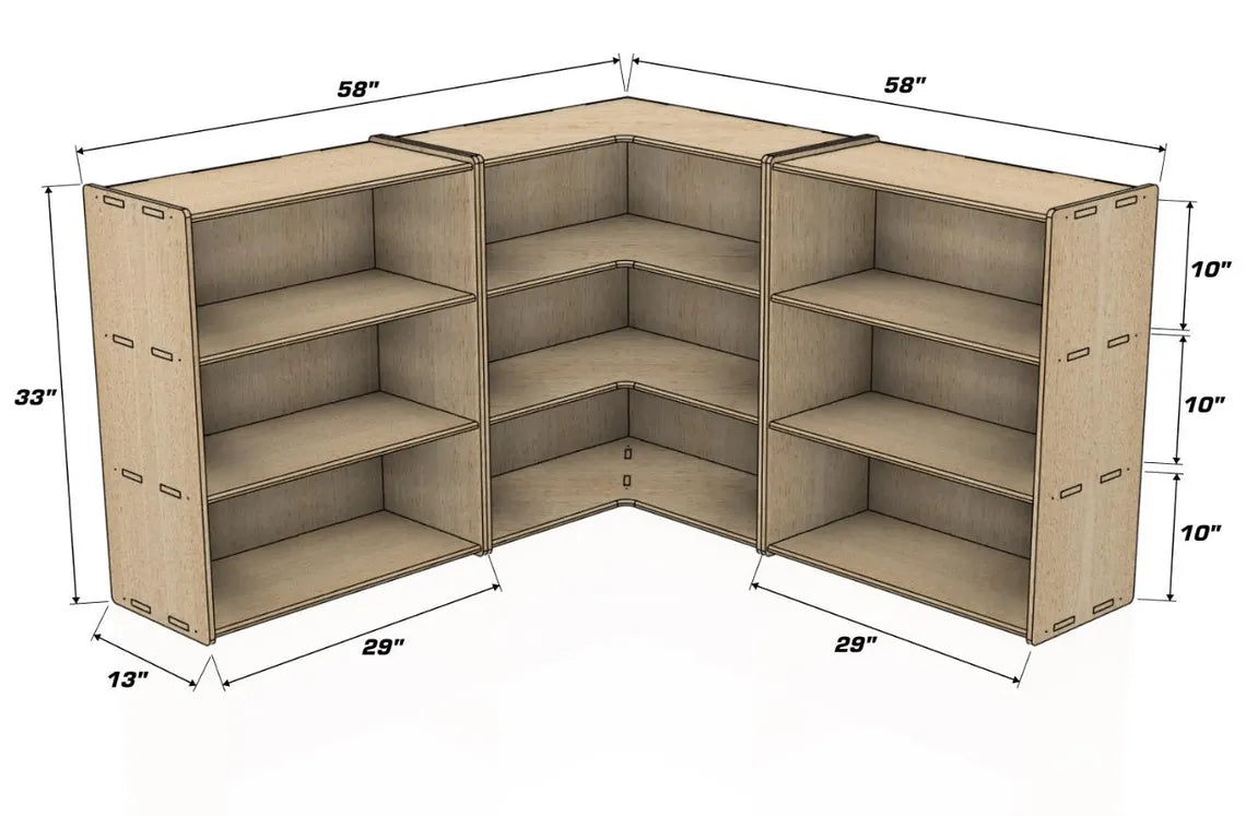 JARED BUNDLE- Corner Shelf Unit Bush Acres