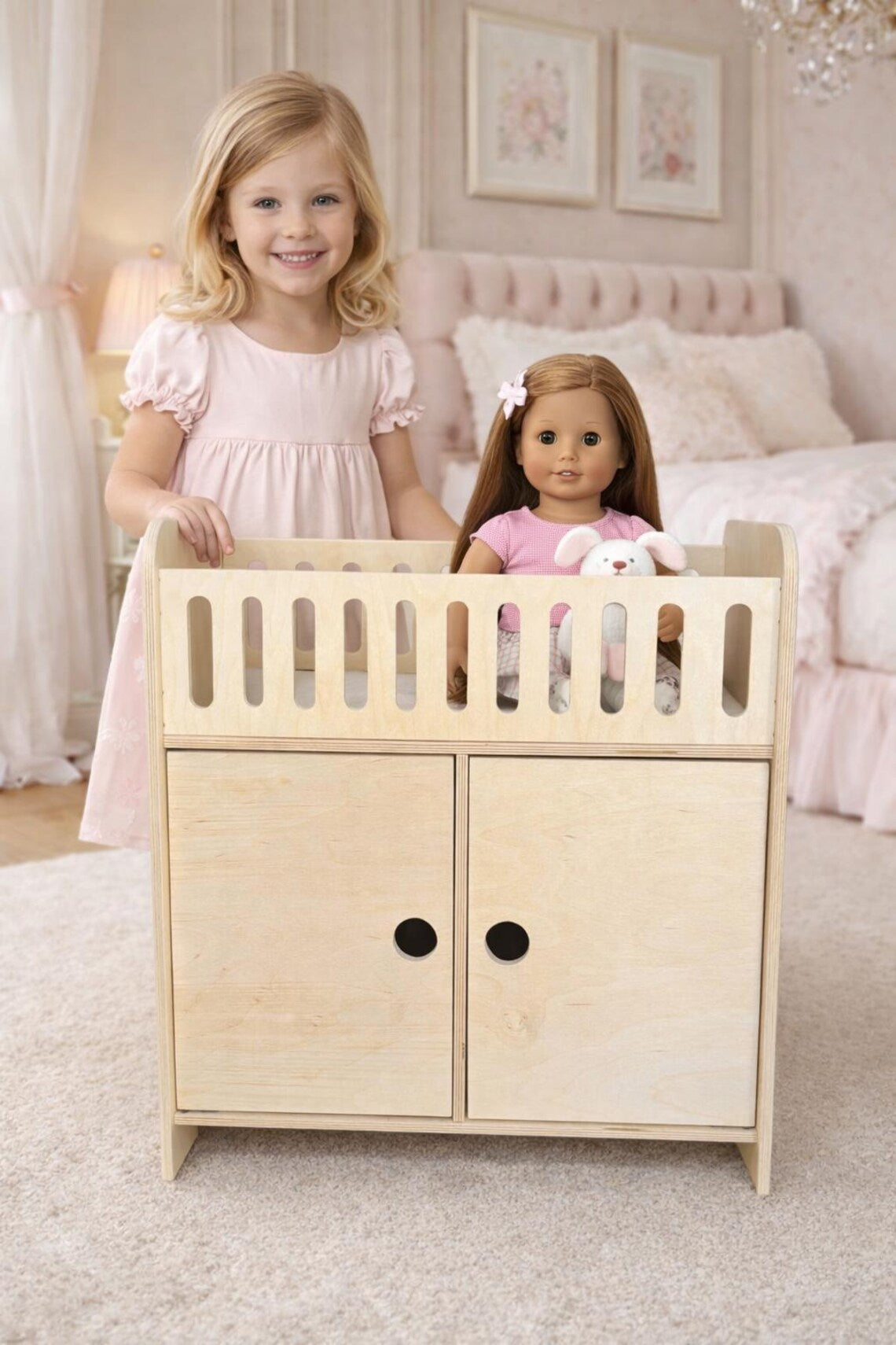 CLARA- Doll Crib with Storage Bush Acres