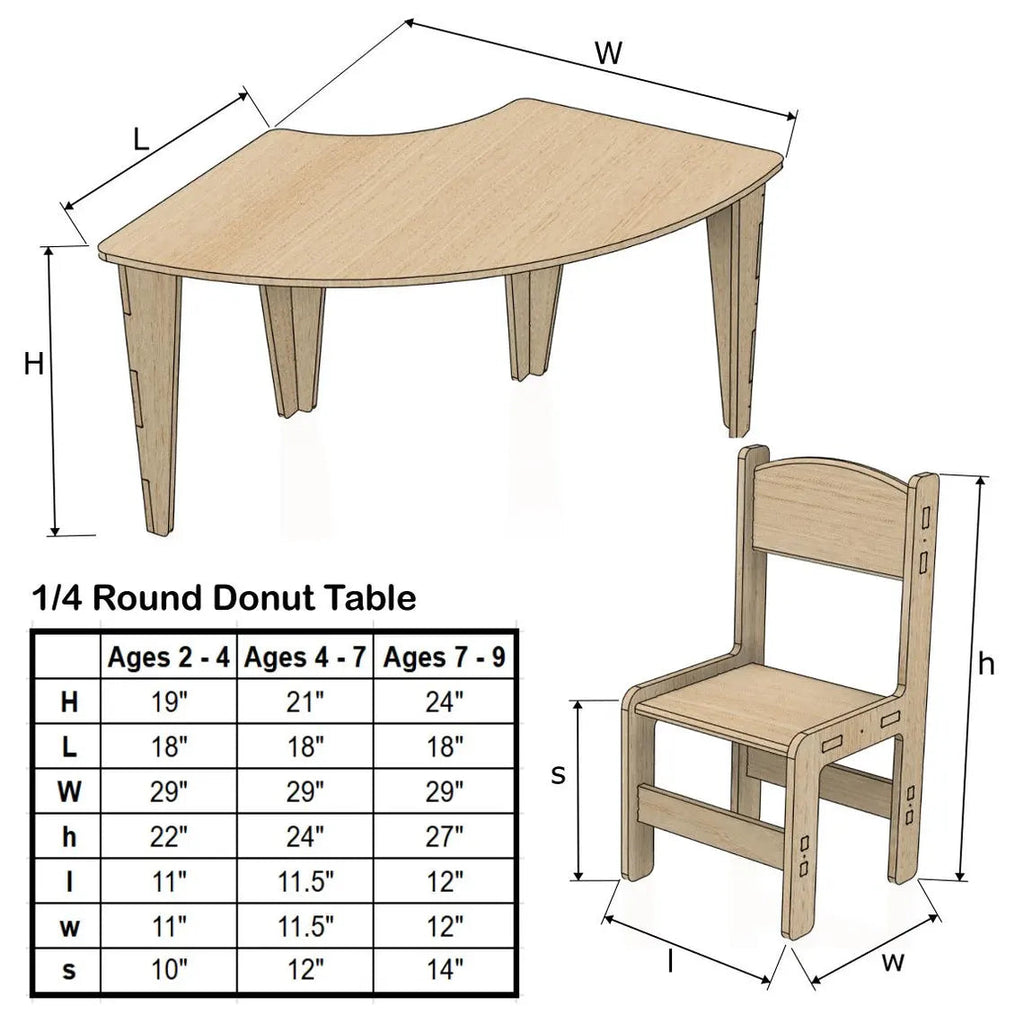 ASHTYN- U Shape Table with Set of 4 Chairs Bush Acres