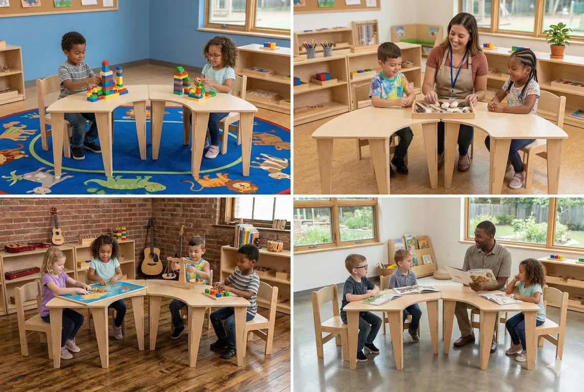 ASHTYN- U Shape Table with Set of 4 Chairs Bush Acres
