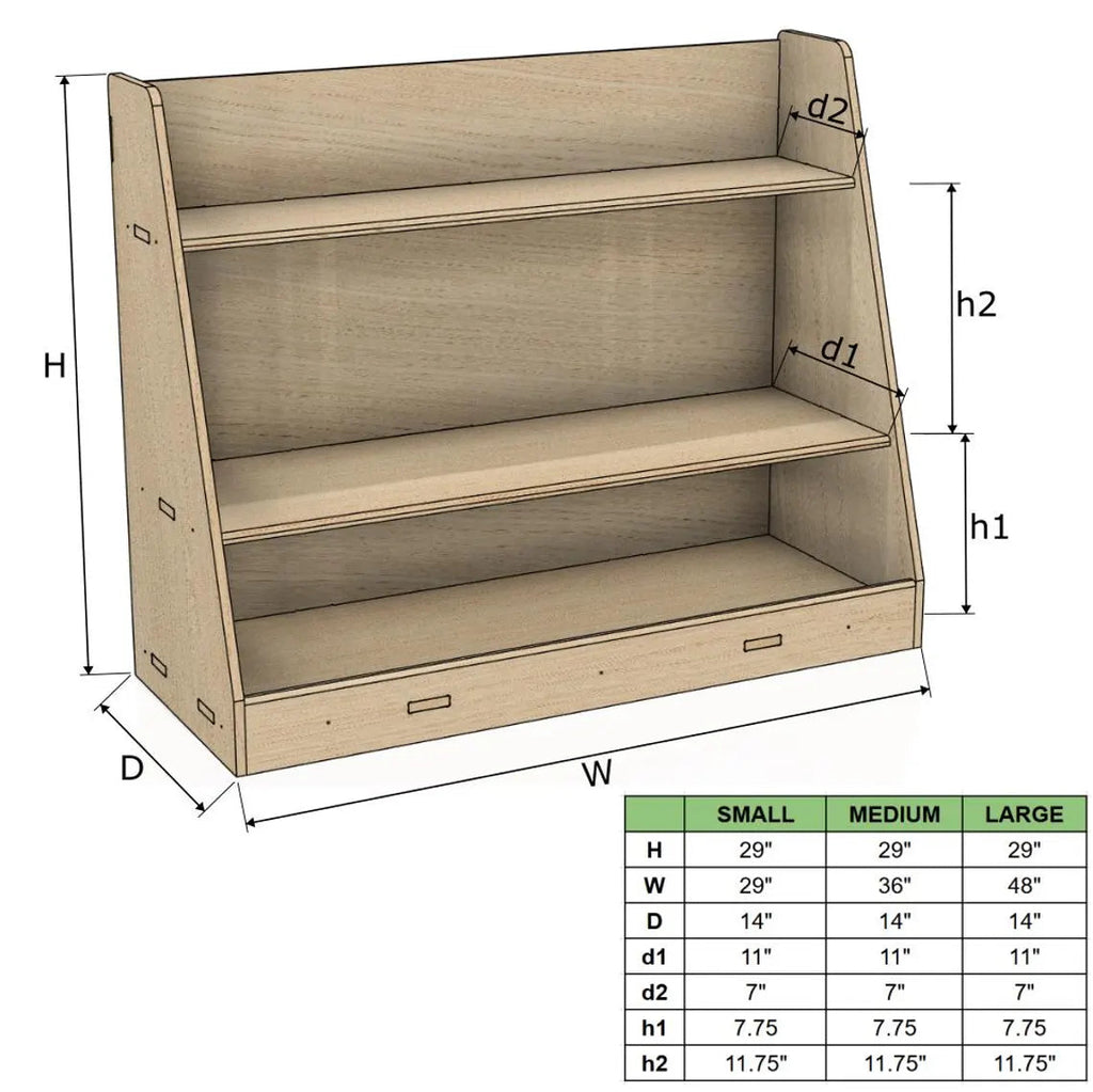 CARTER- Montessori Toy Shelf Bush Acres