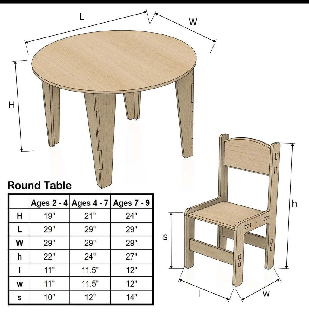 STELLA- Round Table with Set of 4 Chairs Bush Acres