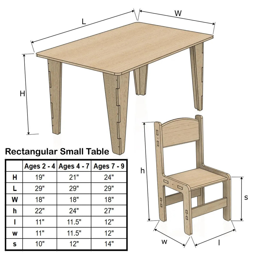 ASHLYN- Small Rectangular Table Bush Acres