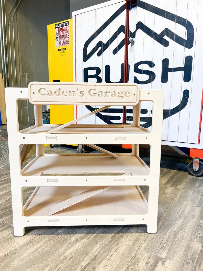 CADEN- Toy Car Ramp + Storage Bush Acres