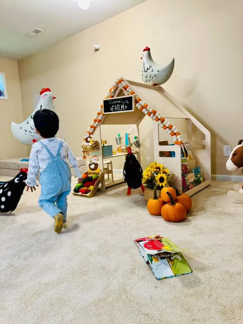 WALLY- Playhouse Inspired Bookshelf + Toy Shelf Bush Acres