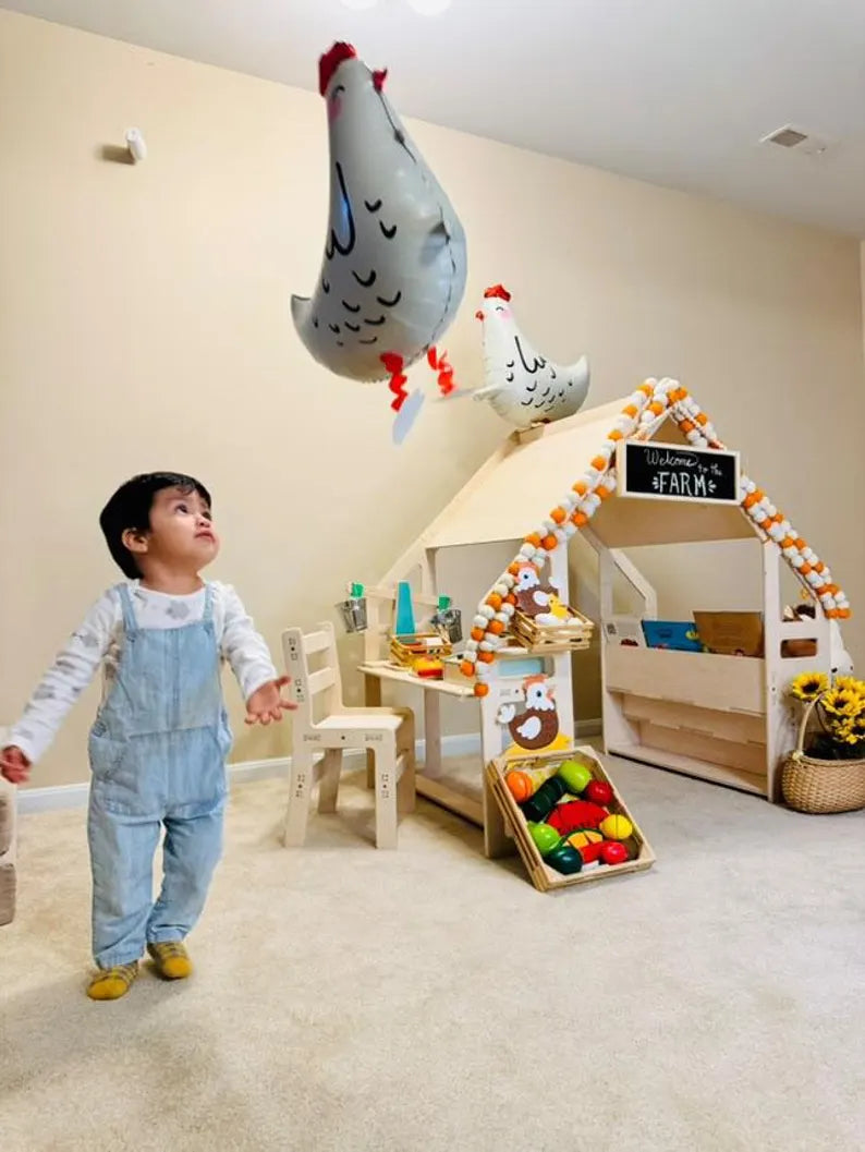 WALLY- Playhouse Inspired Bookshelf + Toy Shelf Bush Acres