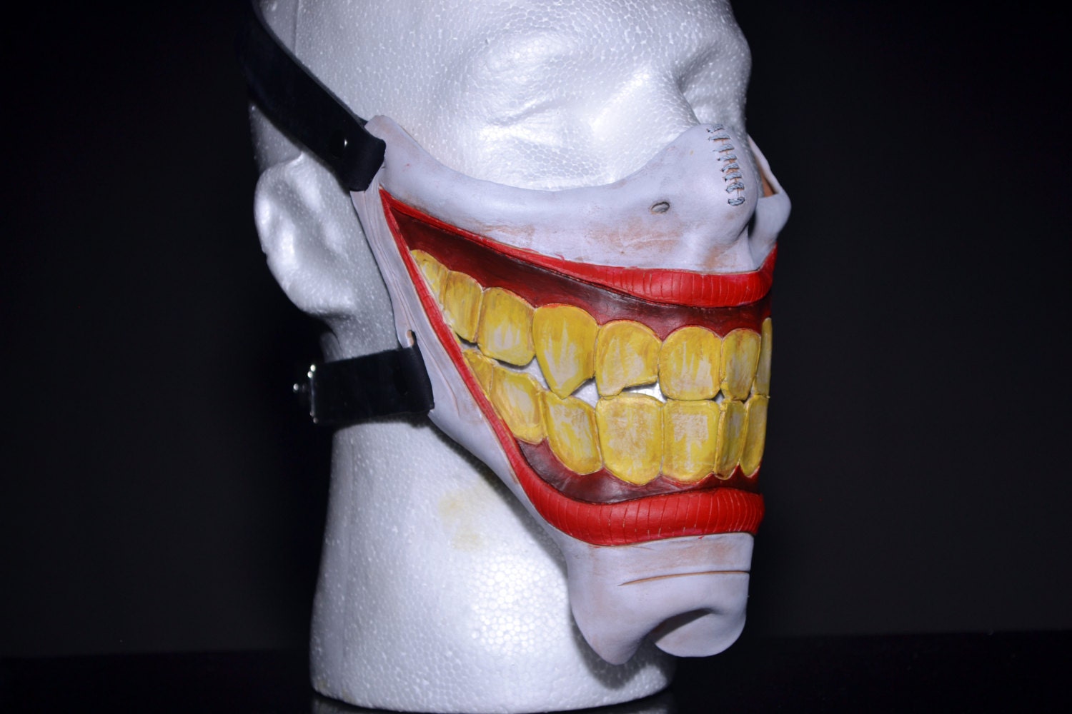 Smiling Handmade Genuine Leather Riding Mask Rockwell Masks
