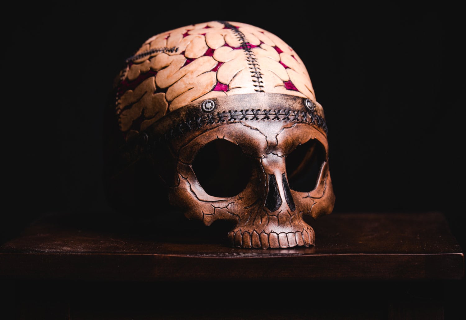 Frank's Brain Handmade Genuine Leather Mask Rockwell Masks