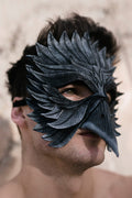 Black Raven Handmade Genuine Leather Mask Rockwell Masks