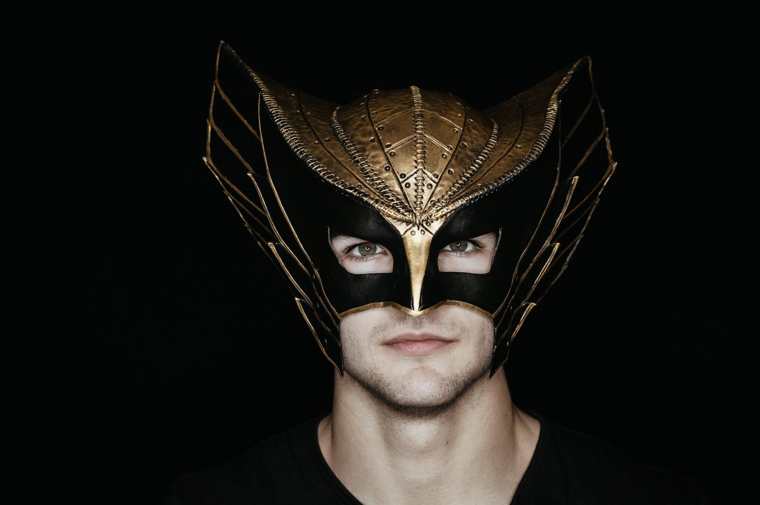 Winged Helmet Genuine Leather Mask Rockwell Masks