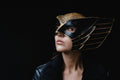 Winged Helmet Genuine Leather Mask Rockwell Masks