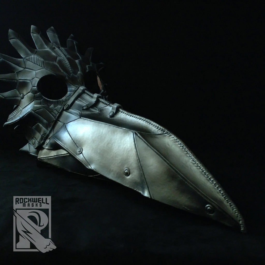 Large Raven Plague Doctor Handmade Genuine Leather Mask Rockwell Masks