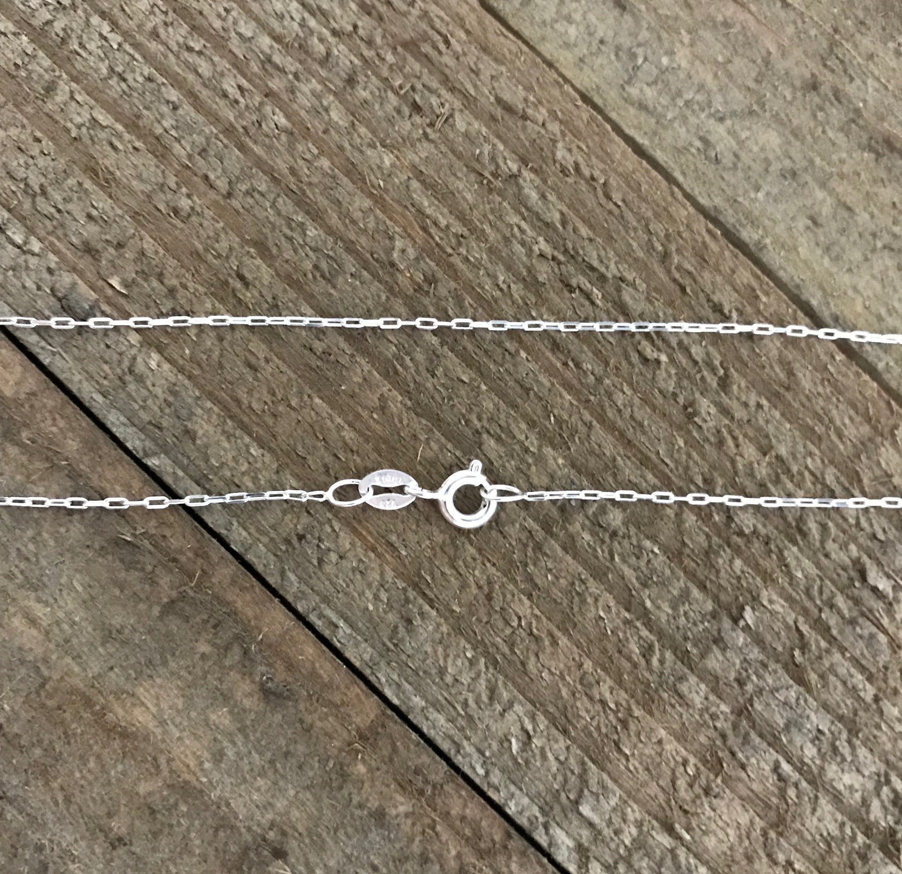 18" - 925 India Sterling Silver Chain - Super Fine - 18 Inch - Wholesale Chain - Spring Ring Clasp - .925 India Stamped - Cable Chain The Attic Exchange
