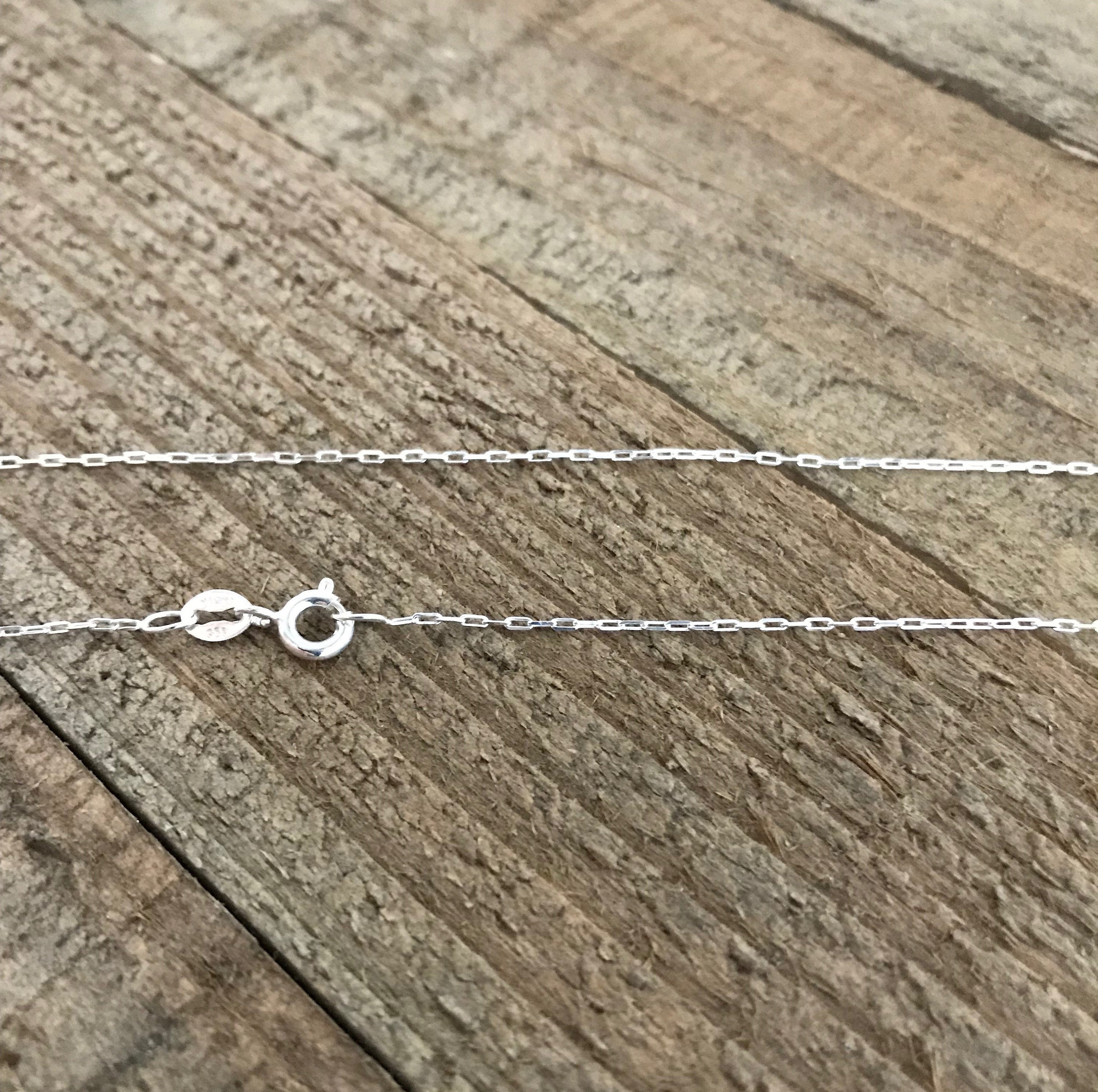 18" - 925 India Sterling Silver Chain - Super Fine - 18 Inch - Wholesale Chain - Spring Ring Clasp - .925 India Stamped - Cable Chain The Attic Exchange