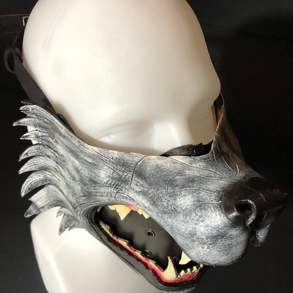 Mouth of the Lycan - Handmade Genuine Leather Riding Mouth Mask Rockwell Masks