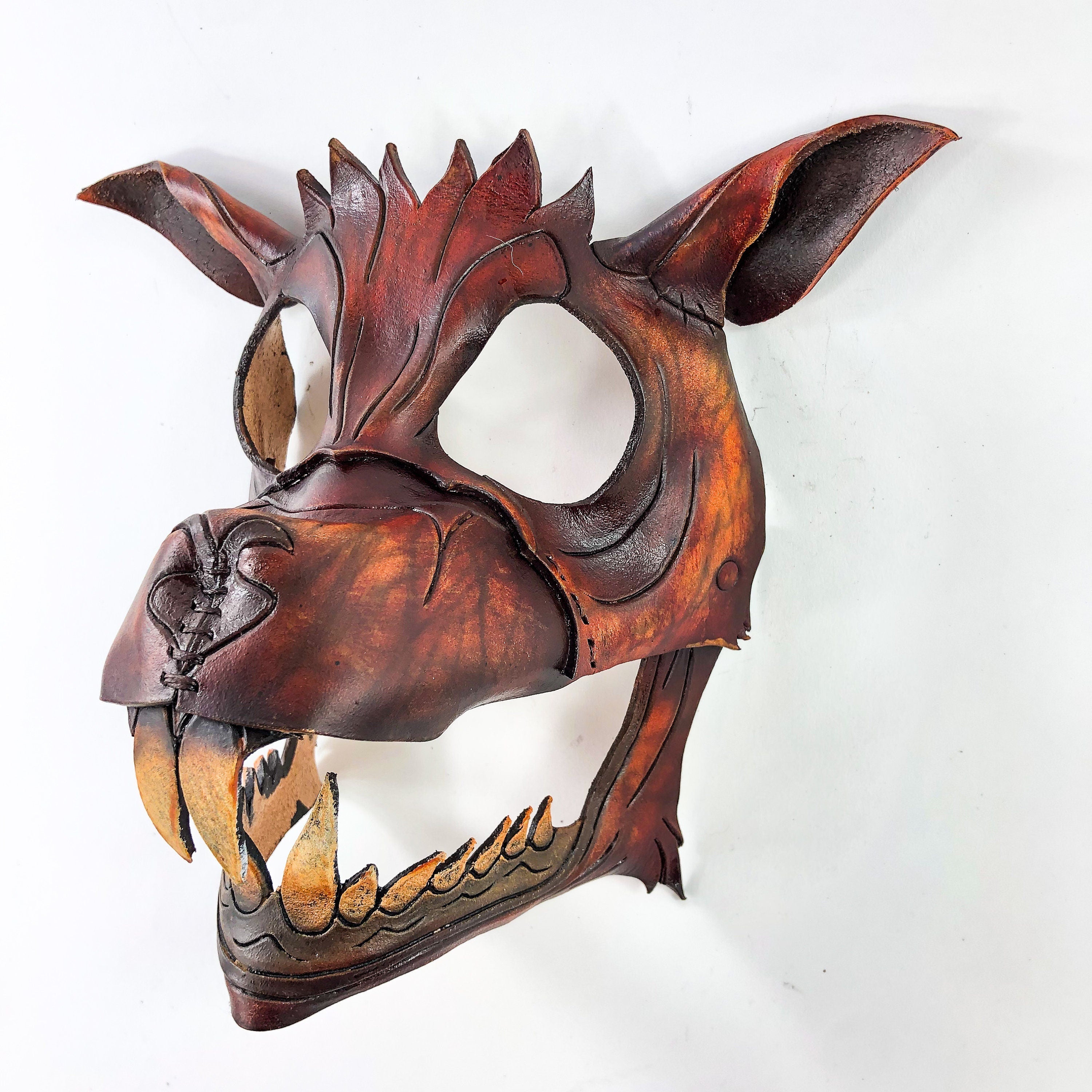 Handcrafted Genuine Leather Flying Squirrel Design Rockwell Masks