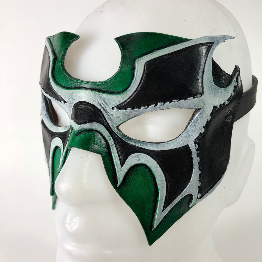 Super Hero Wrestling Mask Handmade Genuine Leather Mask Rockwell Masks