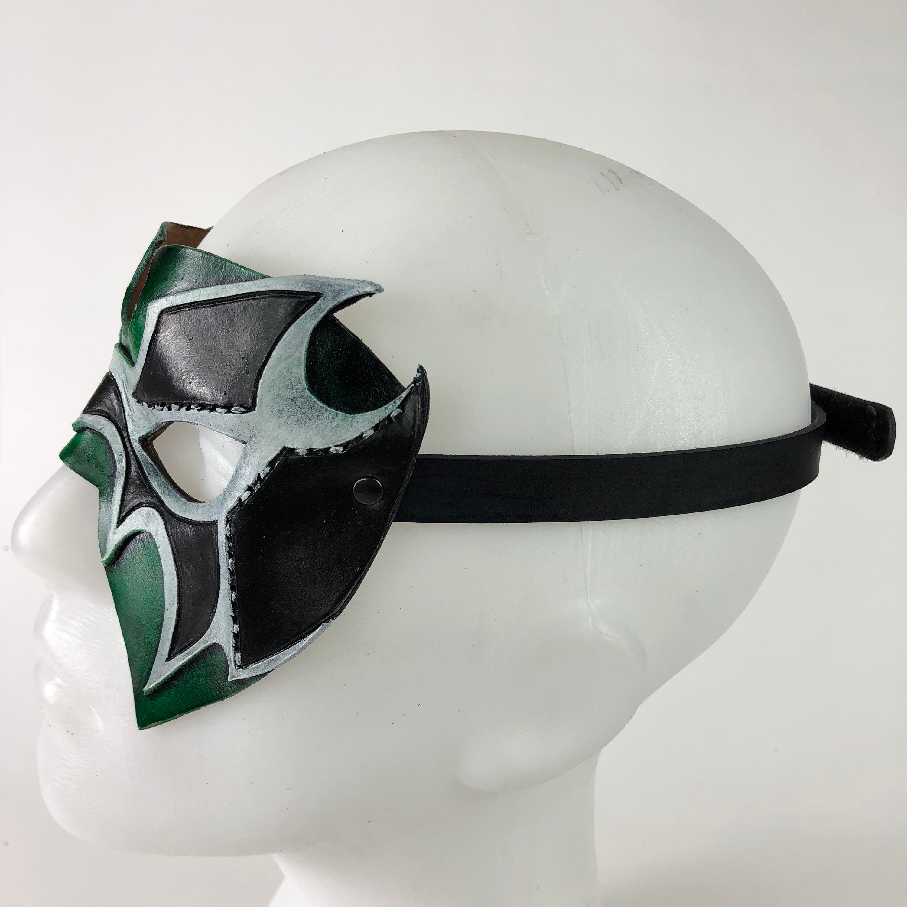 Super Hero Wrestling Mask Handmade Genuine Leather Mask Rockwell Masks