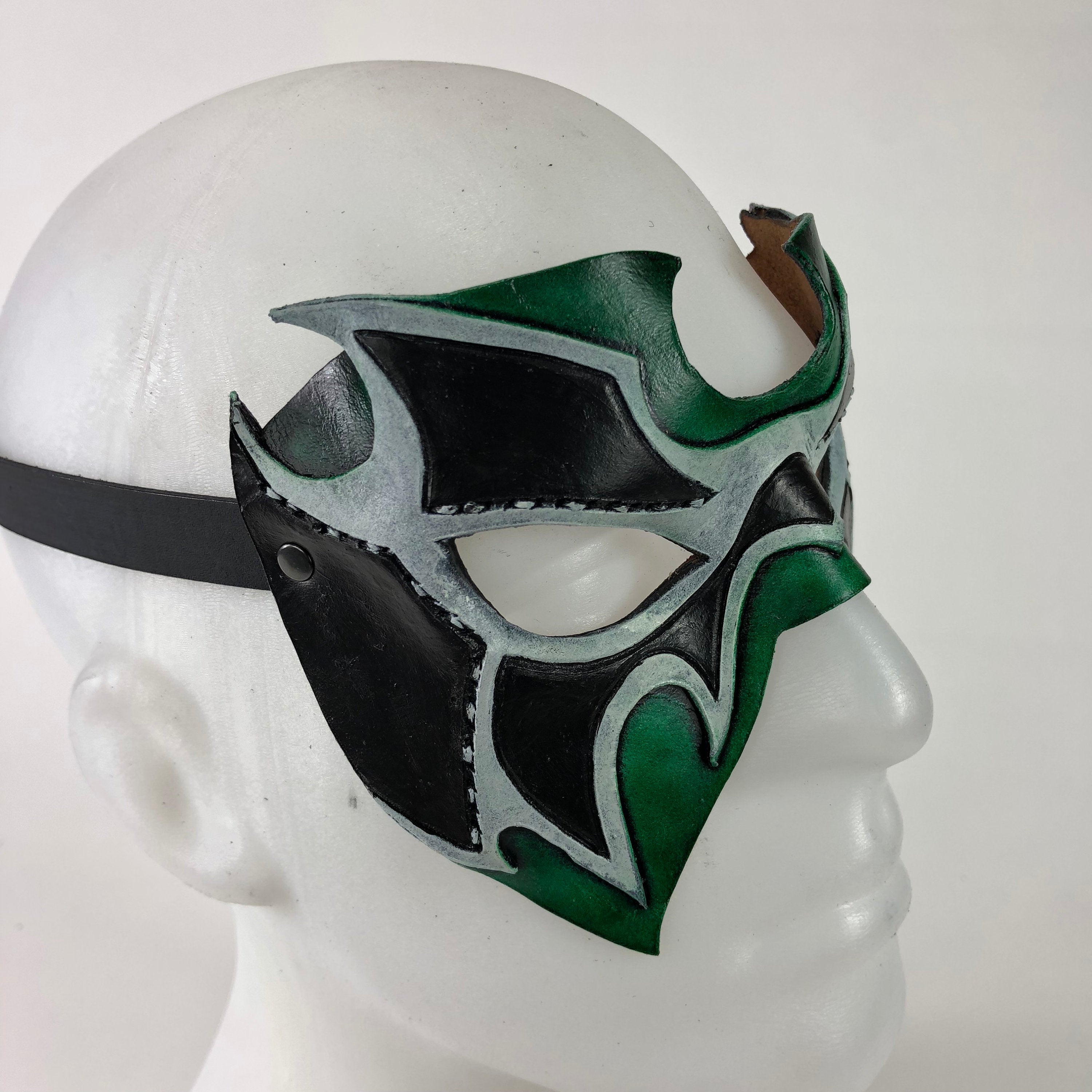 Super Hero Wrestling Mask Handmade Genuine Leather Mask Rockwell Masks
