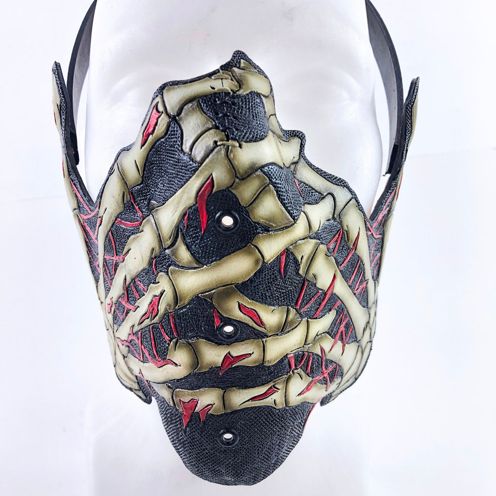 Handcrafted Genuine Leather Skeleton Hand Mask Rockwell Masks