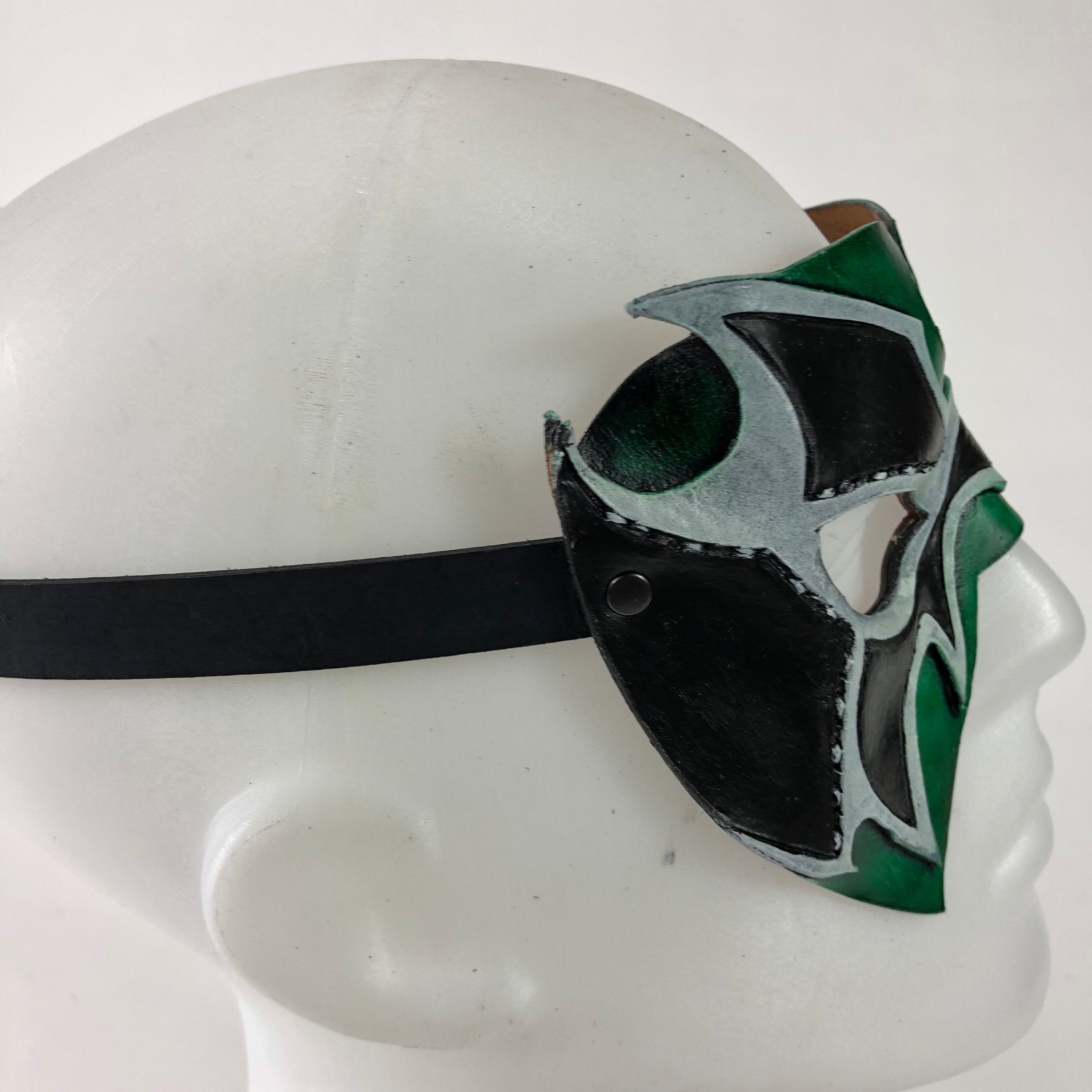 Super Hero Wrestling Mask Handmade Genuine Leather Mask Rockwell Masks