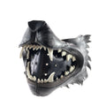 Black Wolf Handmade Genuine Leather Riding Mouth Mask Rockwell Masks