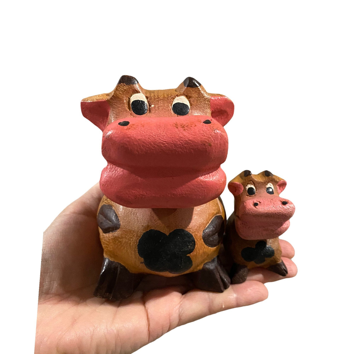 Painted Wooden Musical Whistle Cartoon Cow Percussion Instrument Music Frog Co