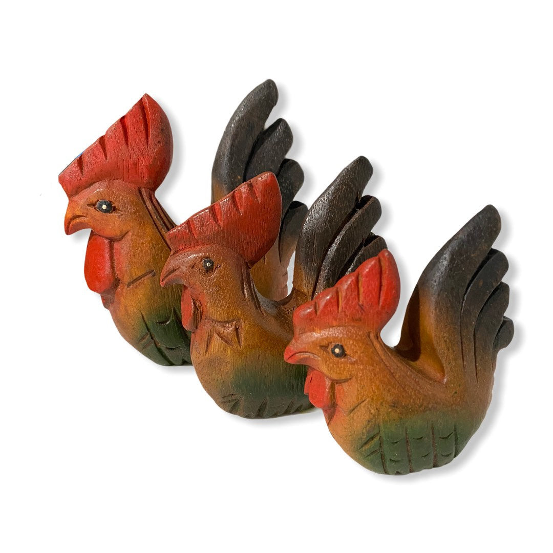 Painted Wooden Musical Whistle Rooster Instrument Music Frog Co